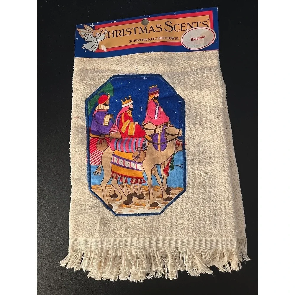 Vintage Christmas Kitchen Scents‎ Hand Towels Bayberry NOS 24